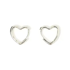 Sweetheart Silver Earrings - Large