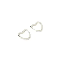 Sweetheart Silver Earrings - Large