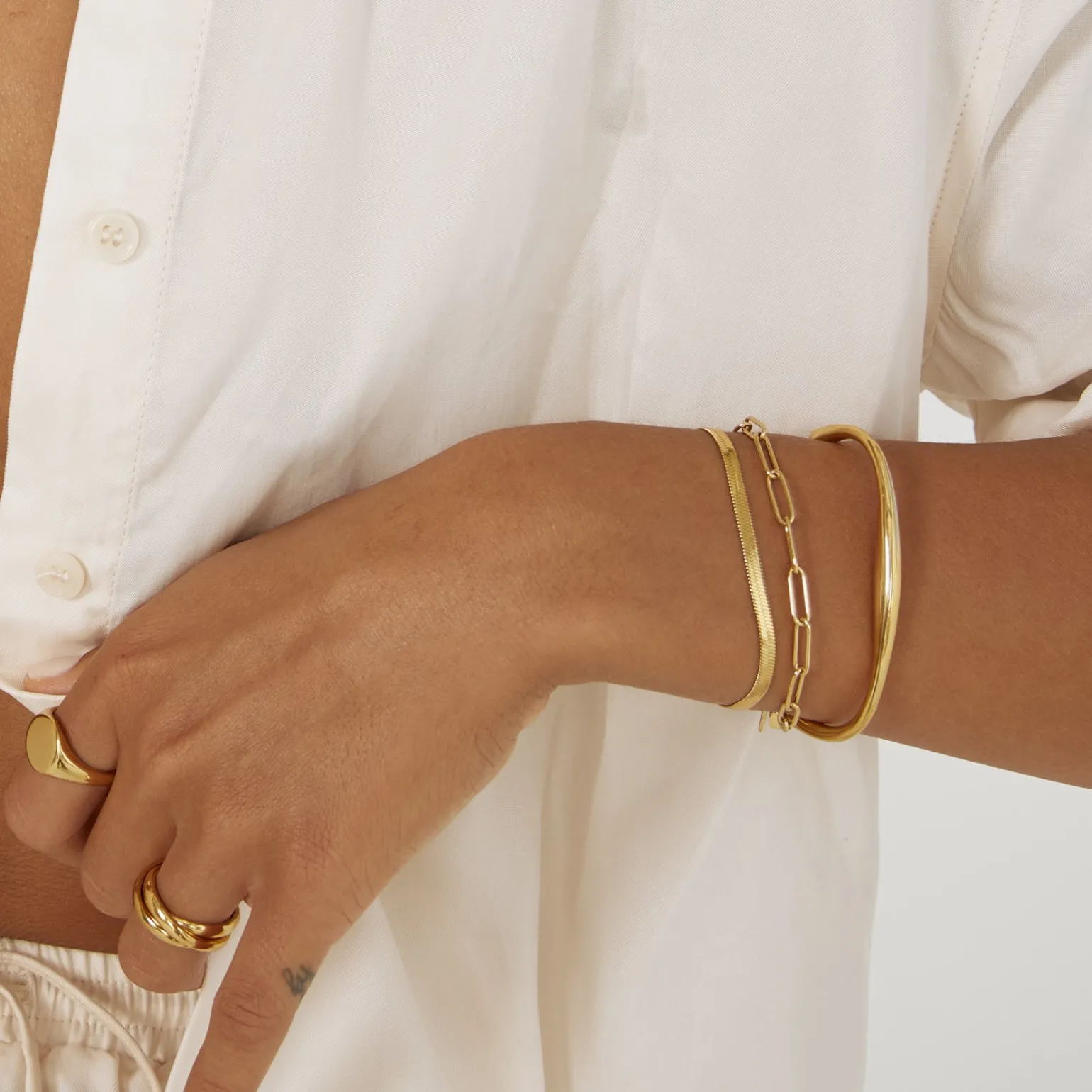 Sylvia Gold Snake Chain Bracelet