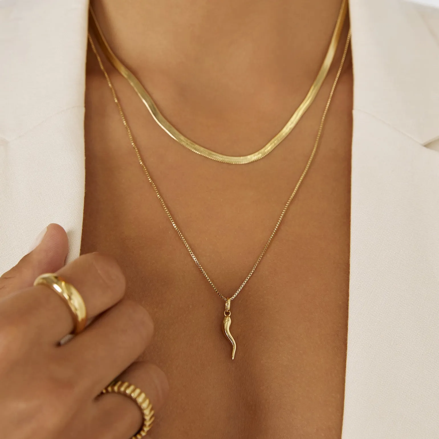 Sylvia Gold Snake Chain Necklace