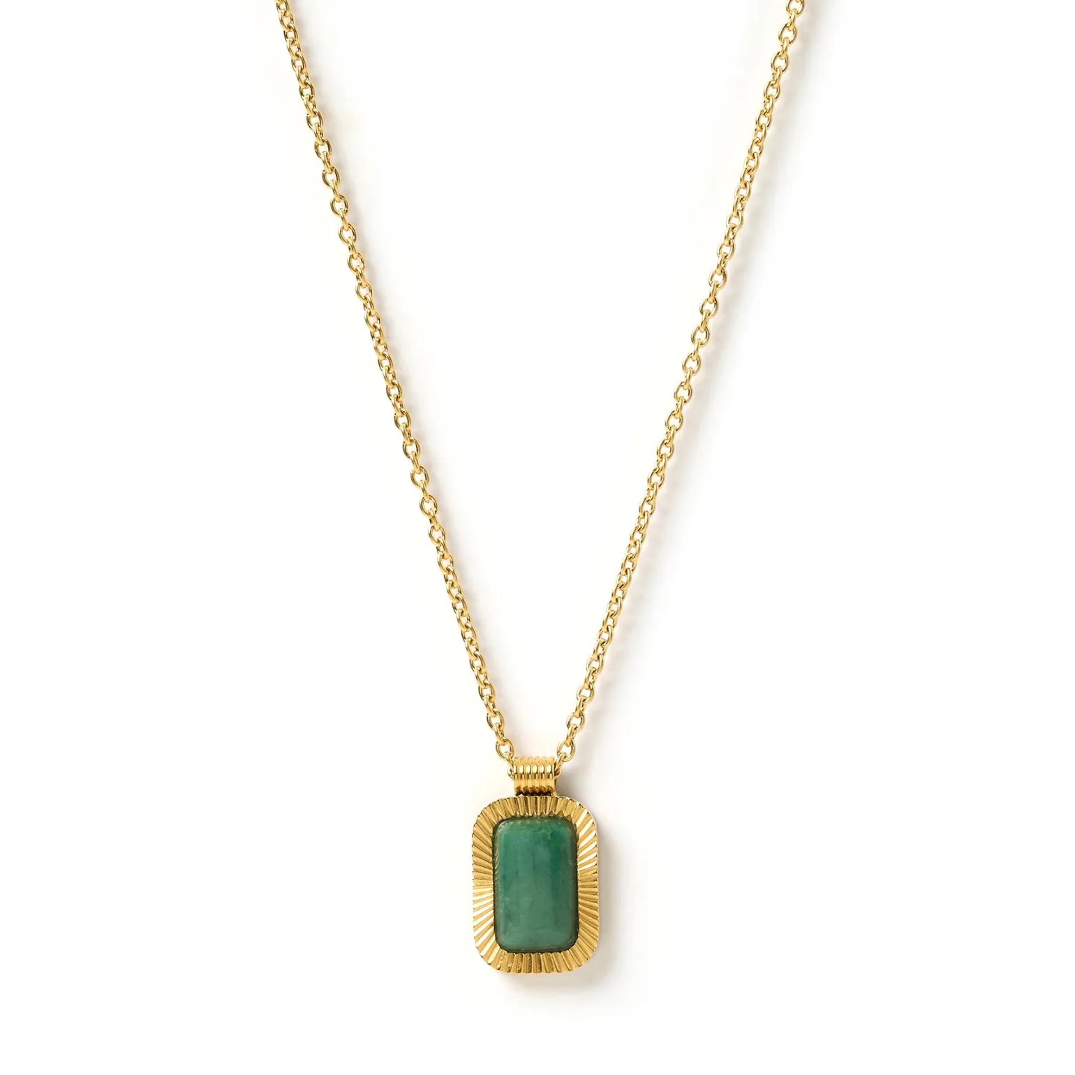 Teo Gold Necklace - Jade
