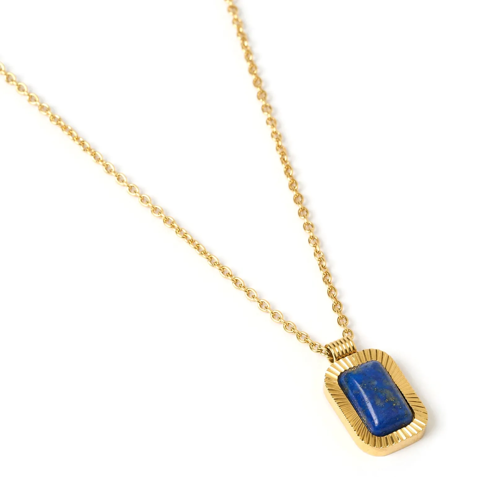 Teo Gold Necklace - Lapis