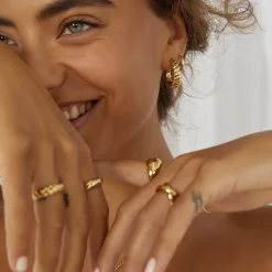 Tilly Gold Hoop Earrings