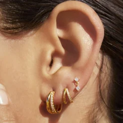 Winnie Gold Huggie Earrings