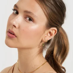 Zodiac Gold Tag Earrings
