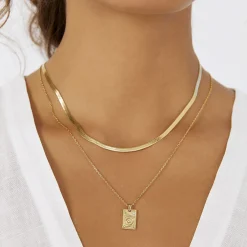 Zodiac Gold Tag Necklace
