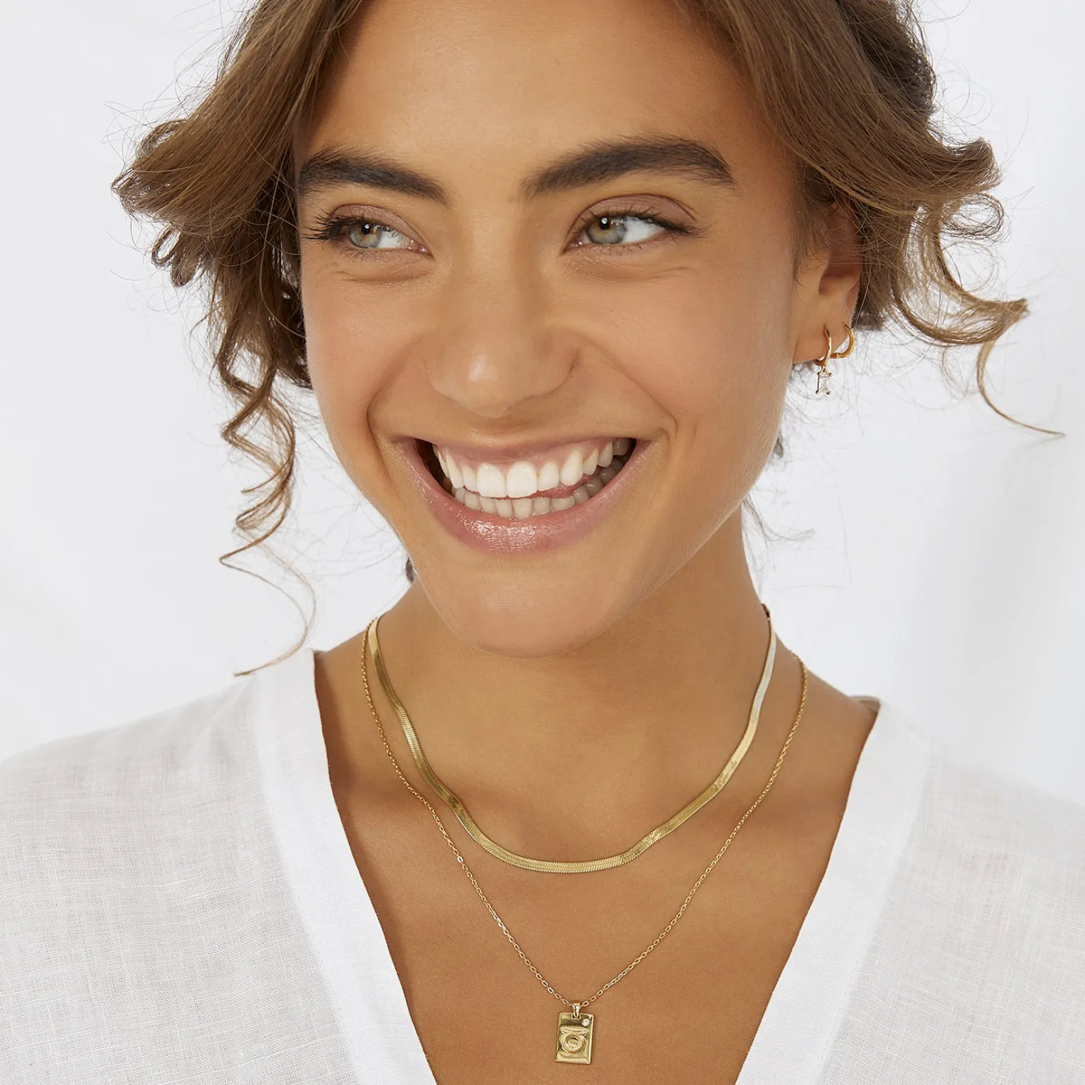 Zodiac Gold Tag Necklace