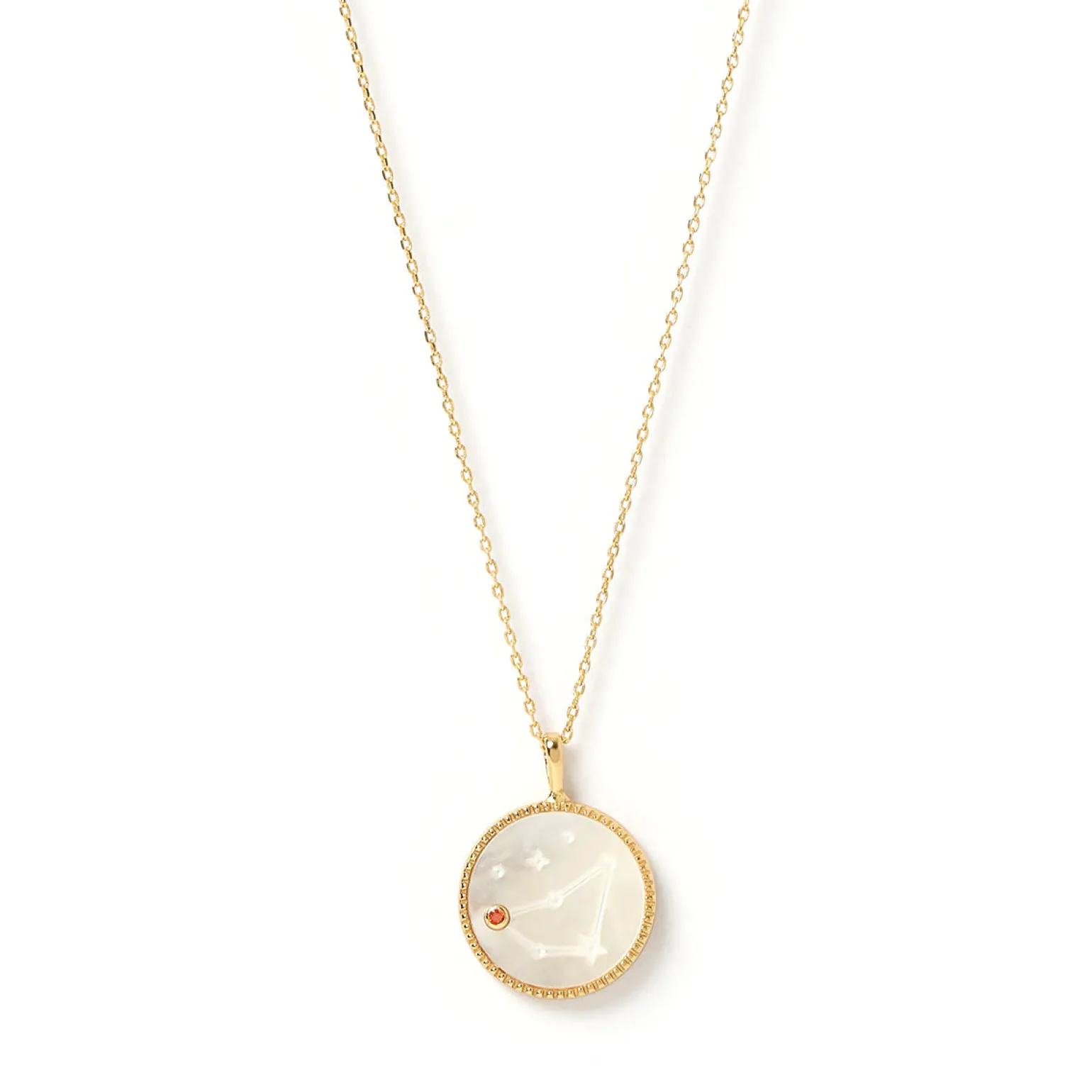 Zodiac Pearl Charm Necklace